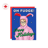 Ralphie Bunny Oh Fudge! Holiday Card