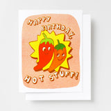 Yellow Owl Worksop Birthday Card - Hot Stuff Peppers