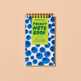 Blueberries Letterpress Spiral Pocket Size Notebook