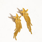 Malibu 18K Gold Non-Tarnish Star Tassel Earring