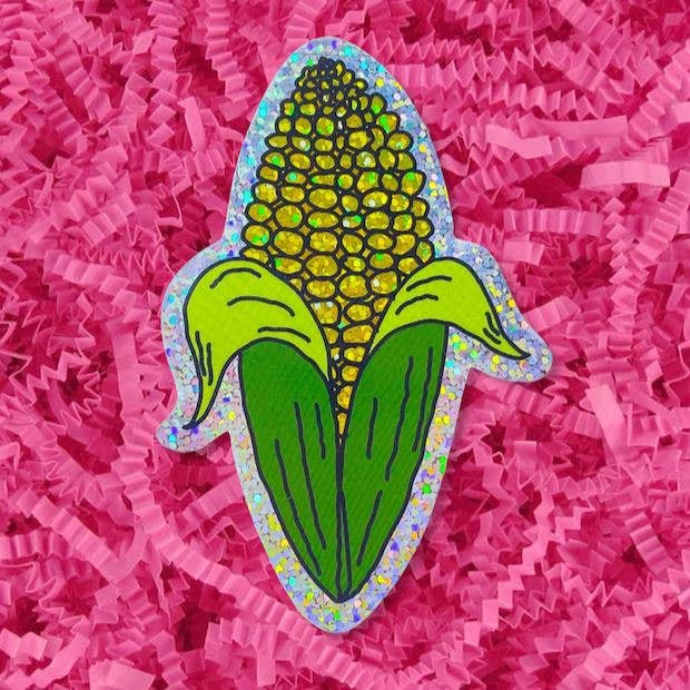 Glitter Corn Sticker