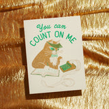 'You Can Count on Me' - Risograph Friendship Card