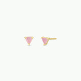 Mini Energy Gem Earrings - Rose Quartz / Gold