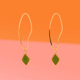 Abstract Dainty Hoop - Green