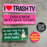 I Heart Trash TV Bumper Sticker