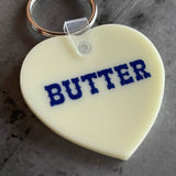 'Butter' Heart-Shaped Keychain