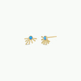 Sun Ray - Fire Opal / Gold Earrings