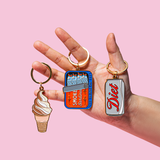 Sardines Tin Enamel Keychain