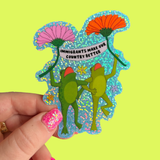 Immigrants Make Our Country Better Glitter Sticker