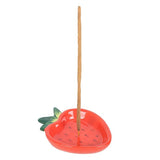 Strawberry Ceramic Incense Holder Plate