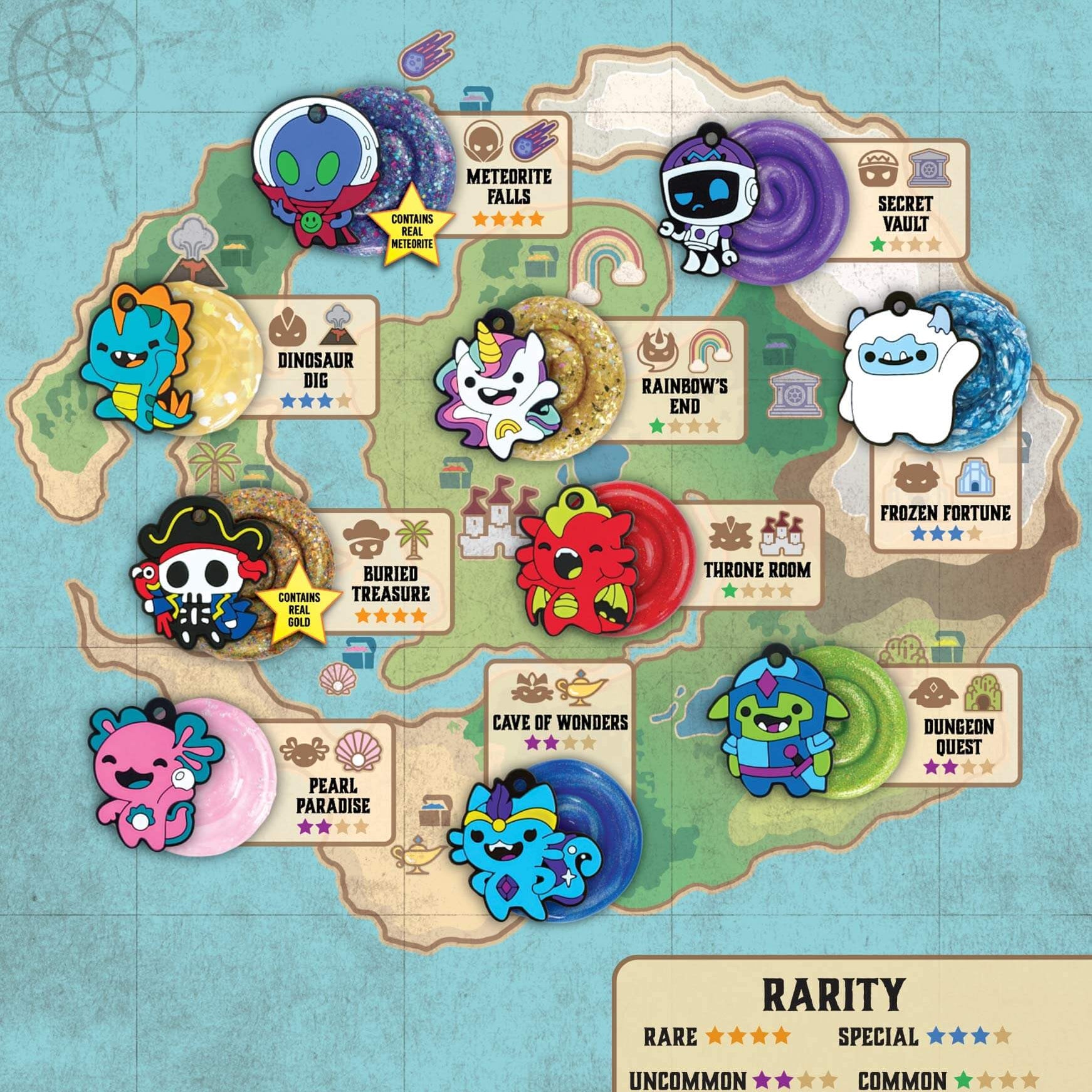 Crazy Aaron's Thinking Putty Lost Treasure Guardians Blind Minis