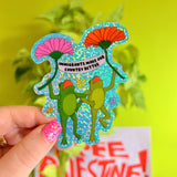 Immigrants Make Our Country Better Glitter Sticker