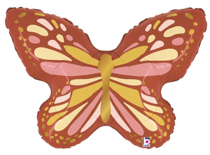 35" Boho Butterfly Foil Balloon