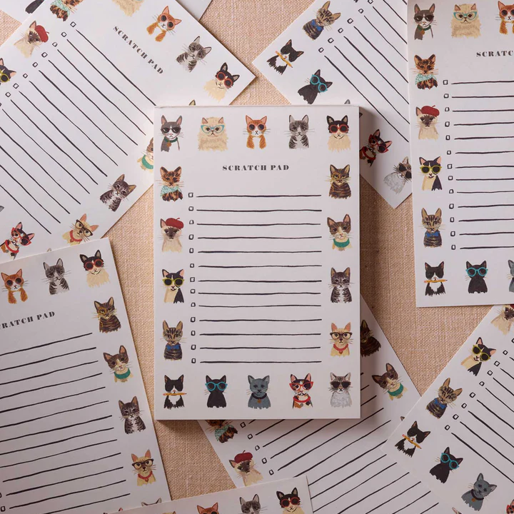 Rifle Paper Notepad - Cool Cats