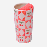 ChagoArt Ceramic Tumbler - Red Cherry