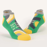 Blue Q Sneaker Socks 'Turns Out I'm Tough As Shit'
