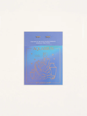 Studio OH! Zodiac Earrings - Aquarius
