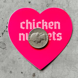 Heart Shaped Sticker - Chicken Nuggets