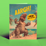 Godzilla Beach Party - Birthday Card
