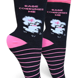 Groovy Things Co. Womens Crew Socks Rage Consumes Me