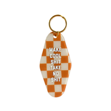 Golden Gems Motel Keychain Make Cool Shit Take No Shit