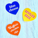 Heart Shaped Sticker - Buffalo Chicken Dip