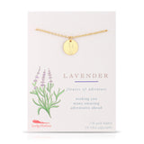 lucky feather botanical necklace lavender