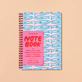 Sardines Lettepress Spiral Notebook