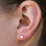 Huggies Earrings - Mother of Pearl / Gold