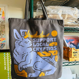 Tote Bag: Support Local Cryptids (Dark)