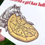 Raccoon Linocut Print