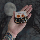 Retro Black Cat Acrylic Earrings