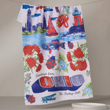 Greetings From Ohio Tea Towel