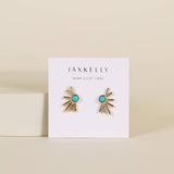 Sun Ray - Turquoise / Gold Earrings