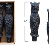 6" Unscented Owl Taper Candles , Set of 2