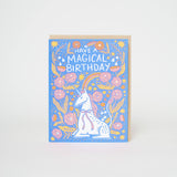 Birthday Card - Folk Unicorn