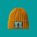 Bigfoot Cryptid Club Cable Knit Beanie - Mustard