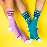 Gumball Poodle Gym Socks 'Favorite Sister'