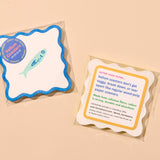 Crudite Letterpress Vellum Coasters - Sardine (Set of 4)