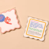 Crudite Letterpress Vellum Coasters - Shrimp (Set of 4)