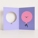 Birthday Card - Die Cut Balloon