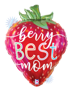 21" Berry Best Mom Strawberry Balloon