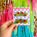 Stuffed Olive Hair Clip Set