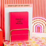 Famous Last Words Hardcover Journal