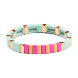 Malibu Sugar Pastel Cloud Small Tile Bracelet - Light Blue