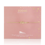 Libra script zodiac astrological gold bracelet