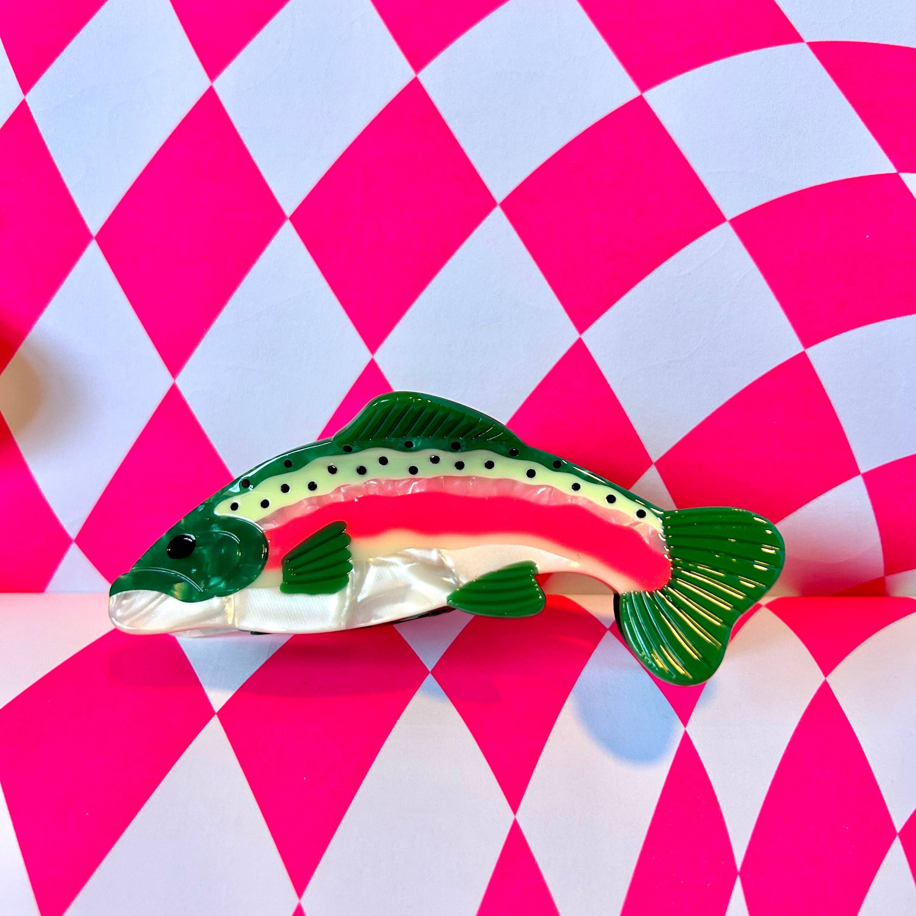 Peach Fuzz Hair Claw - Trout