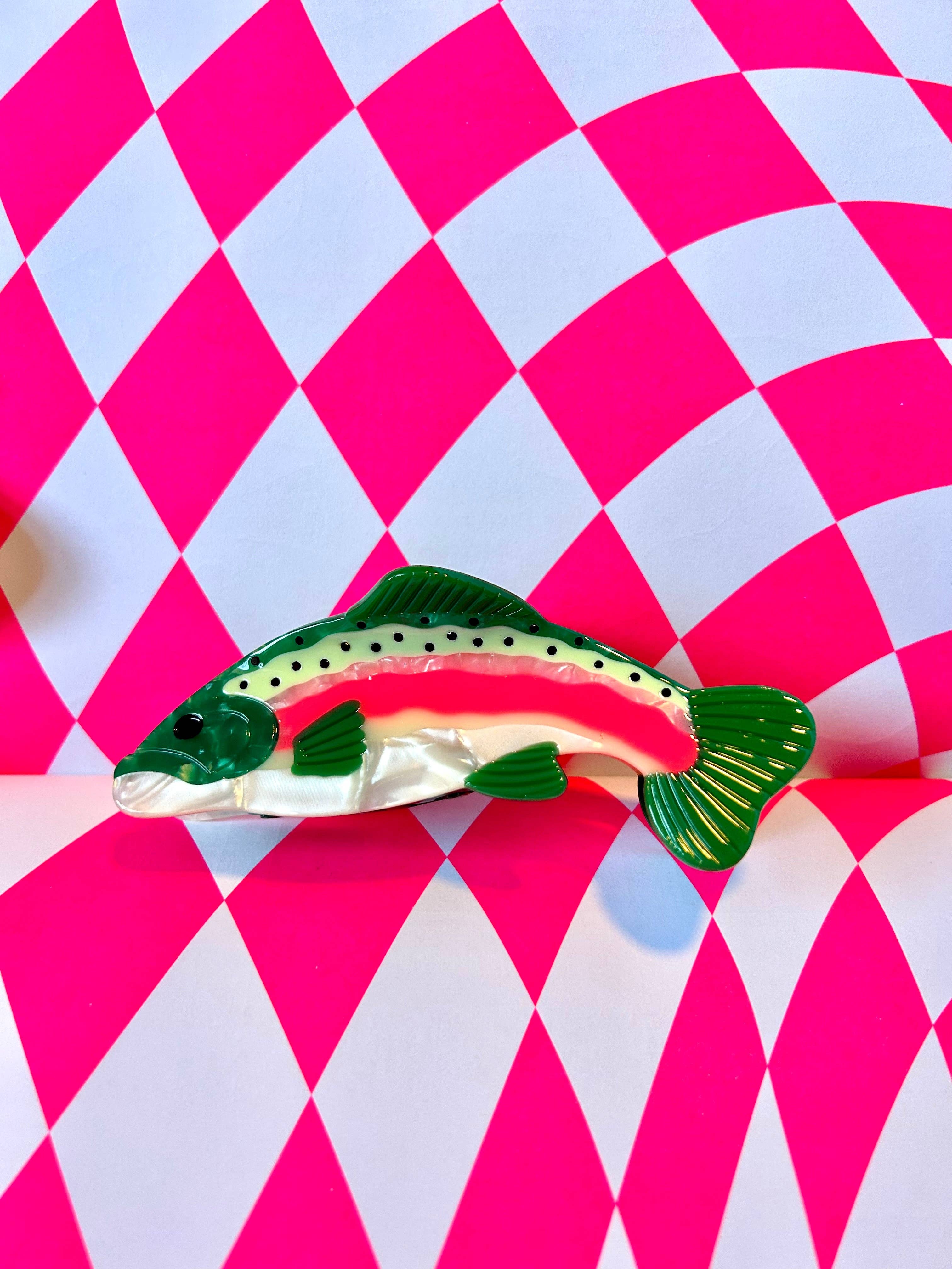 Peach Fuzz Hair Claw - Trout