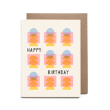 Riso Grid Birthday Card