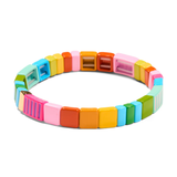 Malibu Sugar Candy Land Small Tile Bracelet - Pastel Stripe